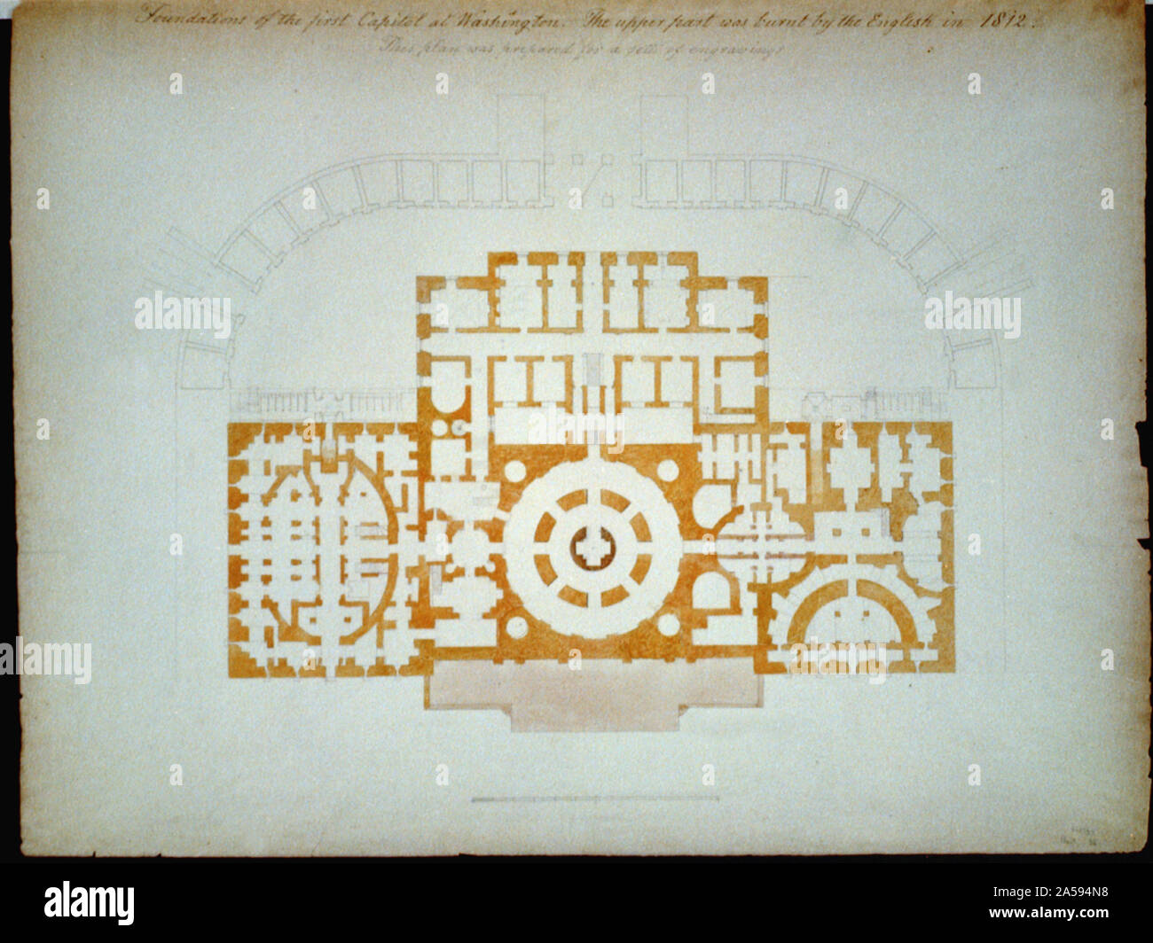 United States Capitol, Washington, D.C. Foundation plan Stock Photo - Alamy