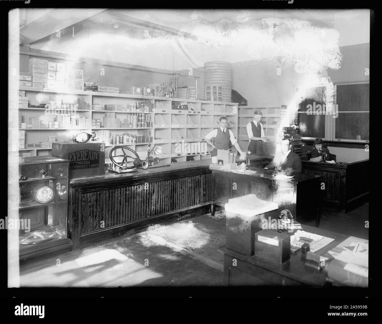 Universal Auto Co. interior Stock Photo Alamy