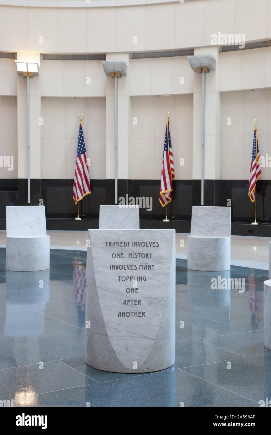 Untitled poetry at the Robert T. Matsui U.S. Courthouse, Sacramento, California Stock Photo