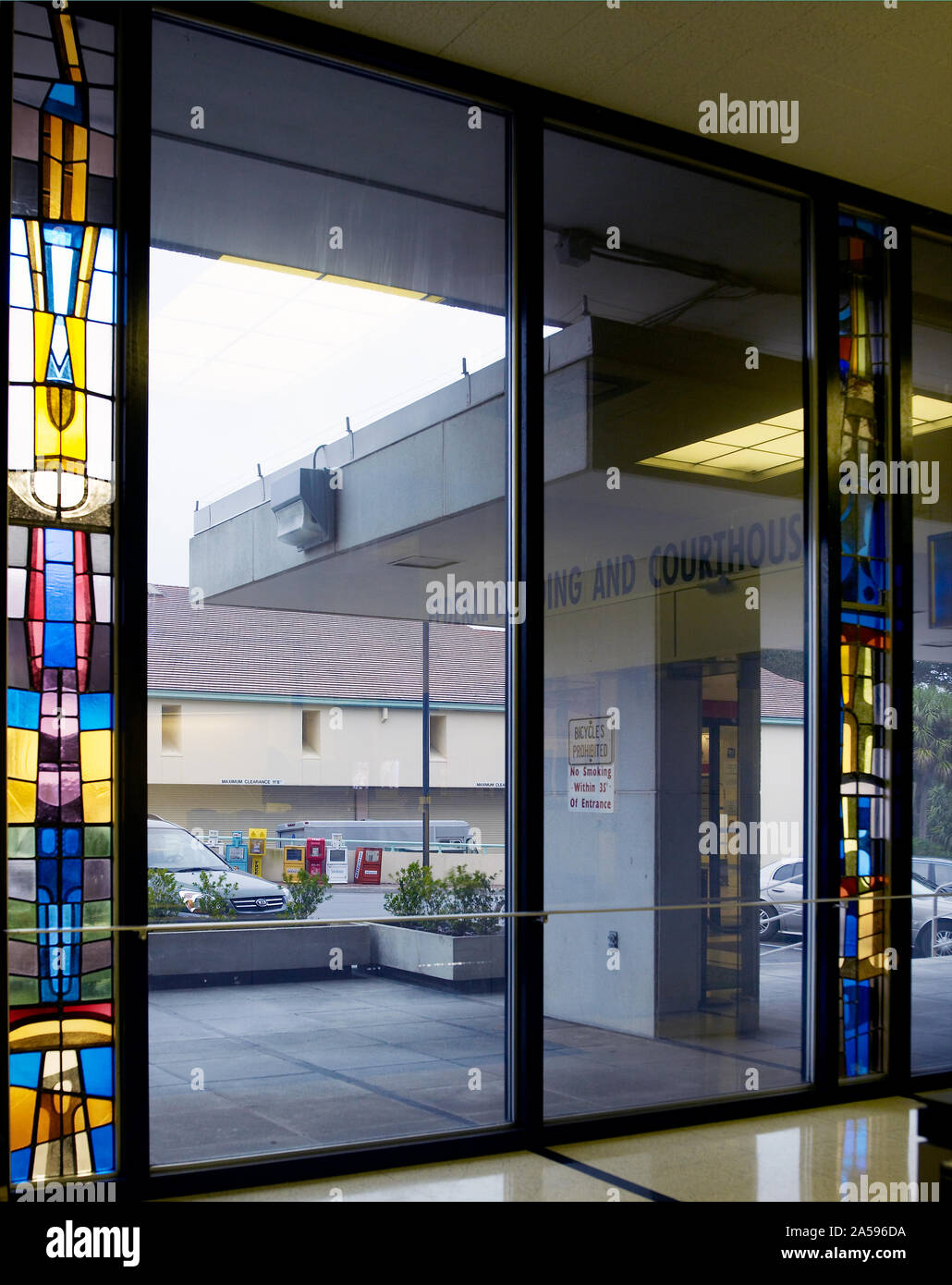 Untitled stained glass at Federal Building, Post Office and U.S