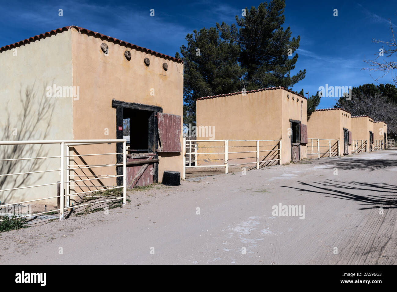 Unusual cattle pens at the regionally famous Cattleman's Steakhouse, which is located on old