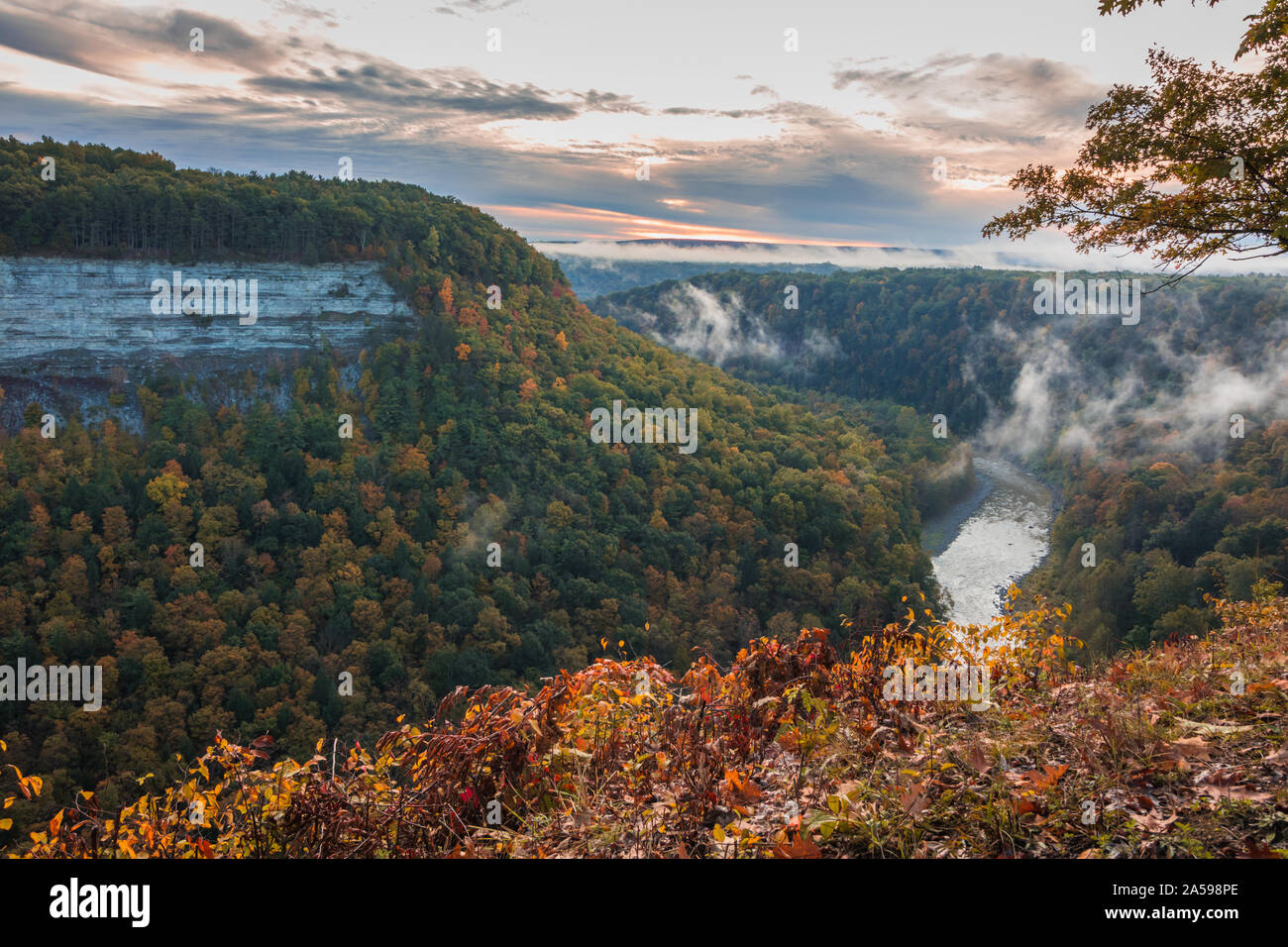 covered in fall foliage near Archery Field at sunrise creates a majestic scene at