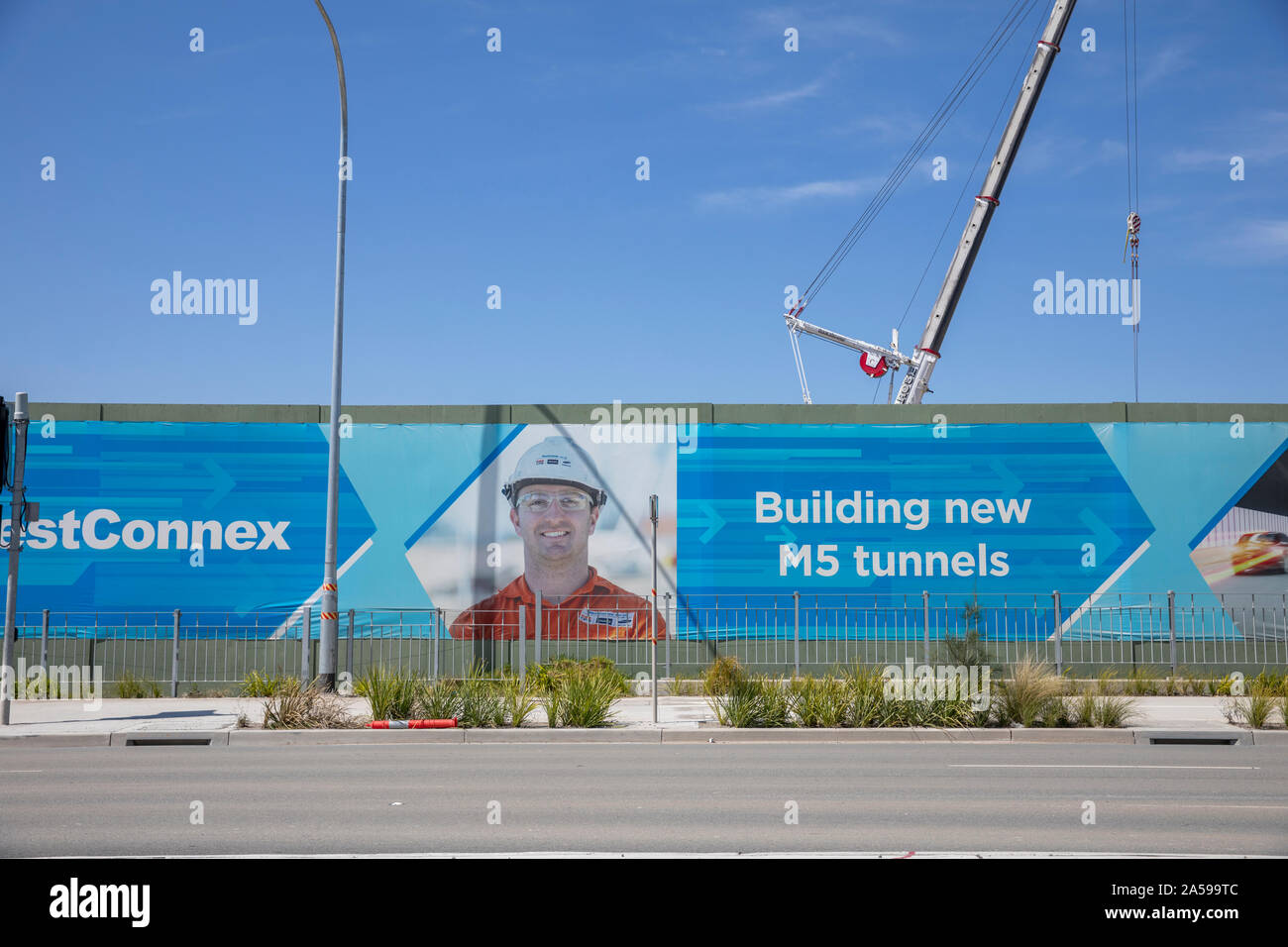 Construction of the westconnex motorway and m5 tunnels in Sydney,Australia Stock Photo