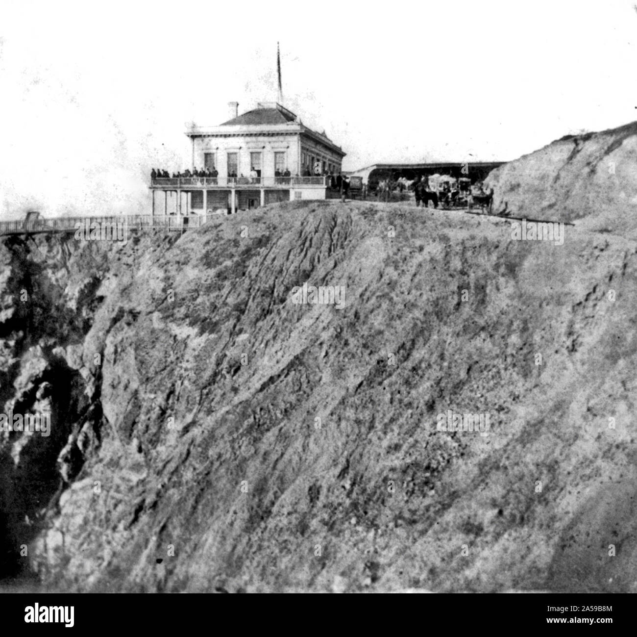 California History - The Cliff House - San Francisco ca. 1866 Stock Photo