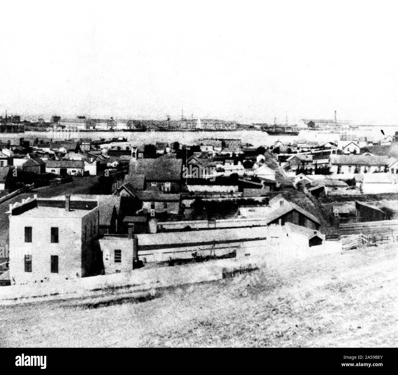 California History - U.S. Navy Yard, Mare Island -Solano County ca. 1866  Stock Photo - Alamy