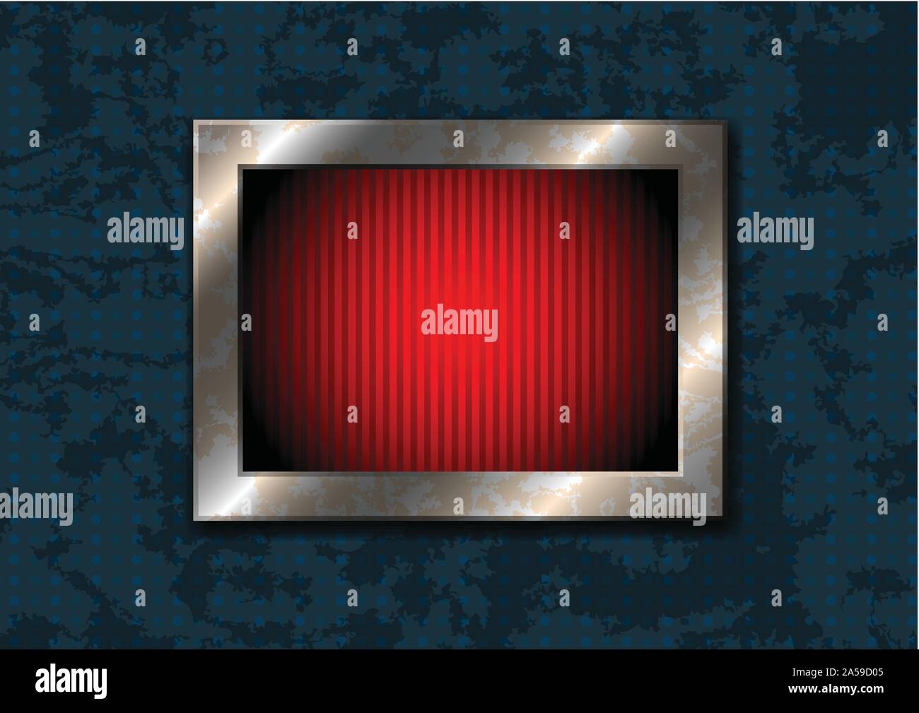 Square frame on the grungy surface Stock Vector