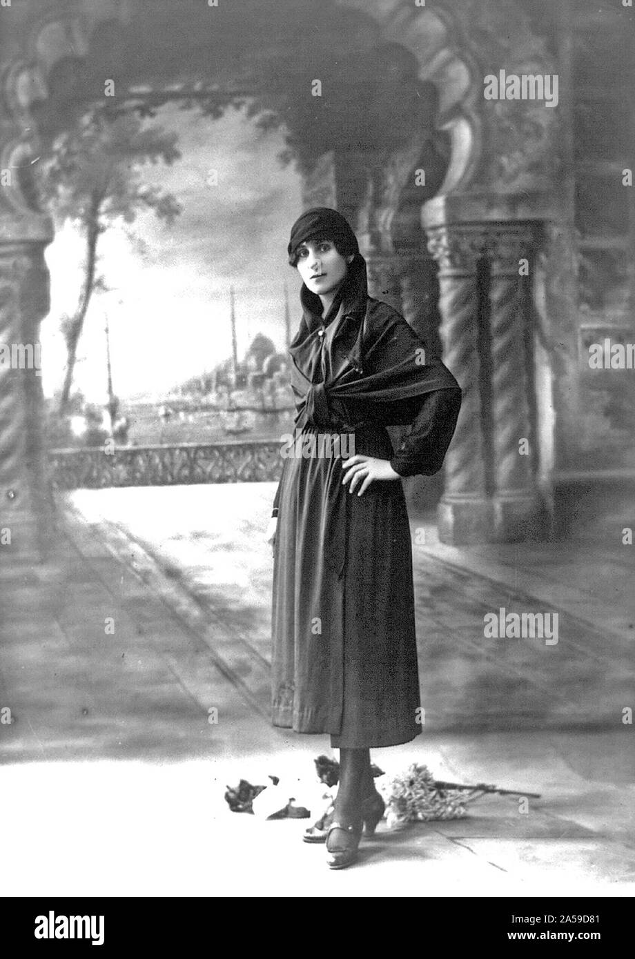 Fashionably dressed woman Turkey 1920- 1923 Stock Photo