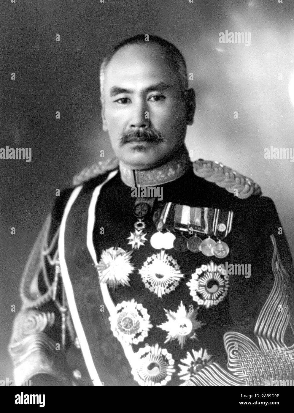 Japanese general over Korea 1890-1923 Gen. Hasegawa Yoshimichi Stock Photo