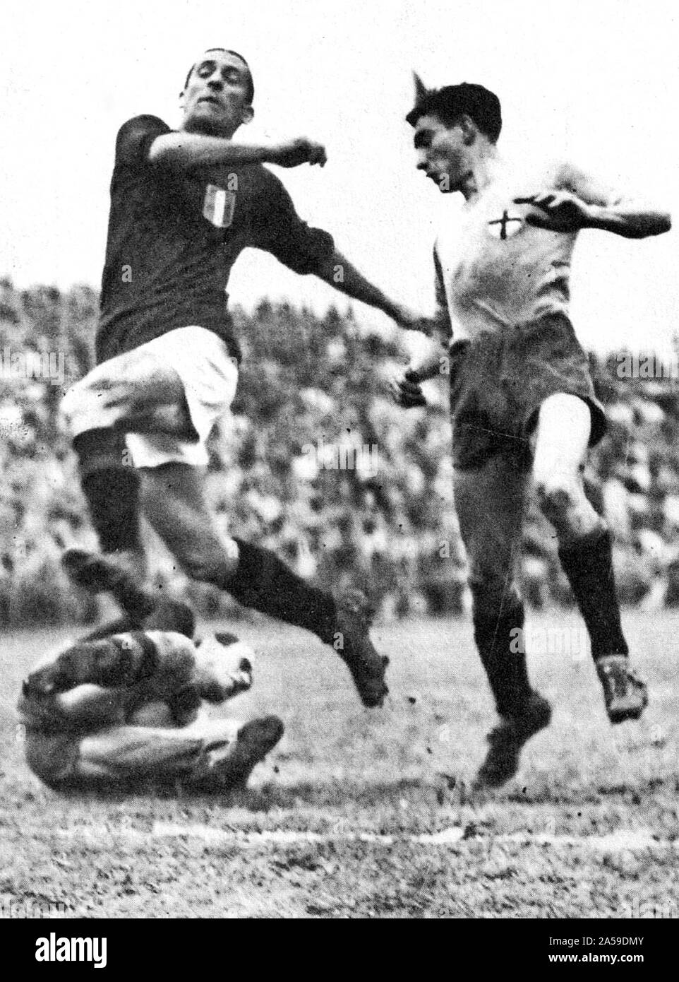 Turin, Filadelfia Stadium, May 2, 1948. A.C. Torino — Alessandria U.S. 10-0, Italy Championship 1947–48 Serie A, 32nd round. Torino's forward Guglielmo Gabetto in action Stock Photo