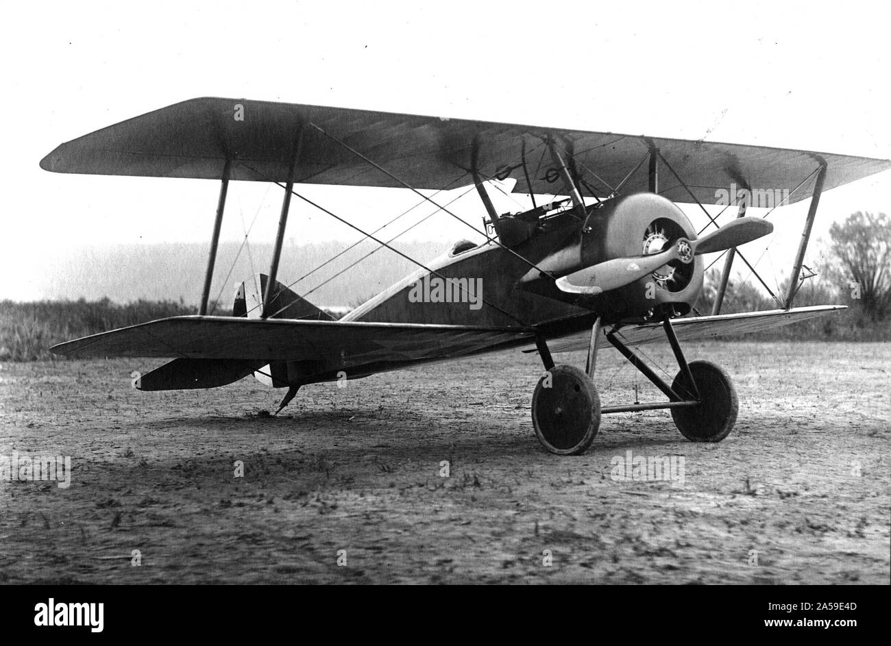 1919 - Thomas-Morse Type S-4C, single seater Scout, equipped with 80 h.p. LeRhone engine. Stock Photo