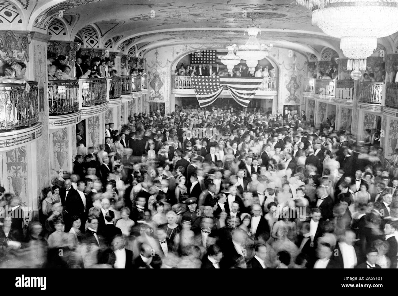 The inaugural charity ball March 4, 1929 Stock Photo