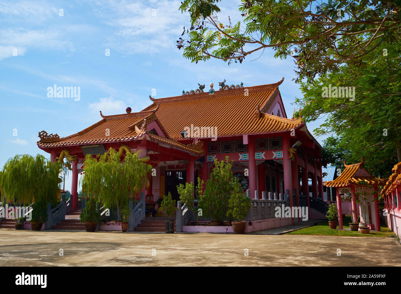 The Chinese temple, Lie Sheng Gong, in the town of Pekan. In Pahang, Malaysia. Stock Photo