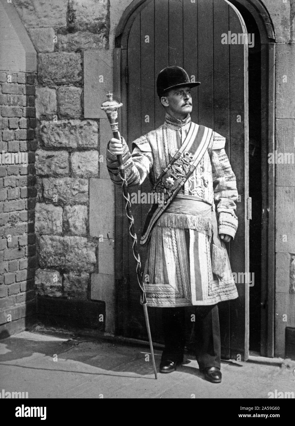 Drum major grenadier guards london Black and White Stock Photos