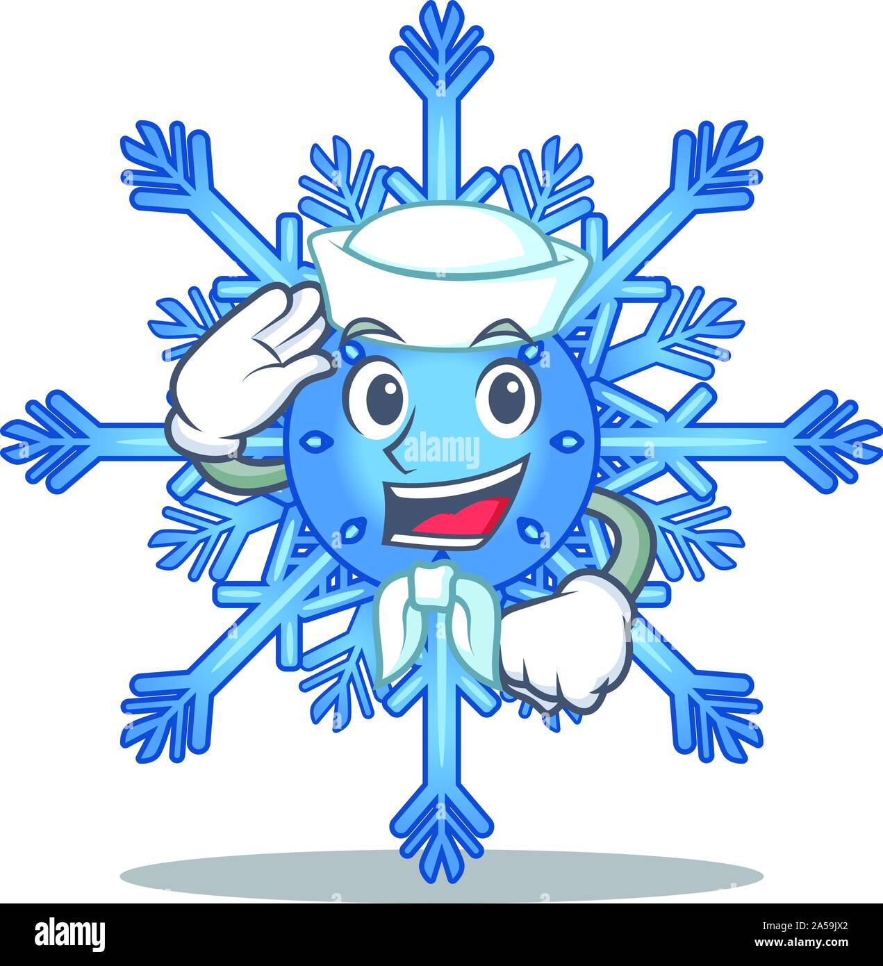 Sailor snowflake cartoon with the character shape Stock Vector Image ...