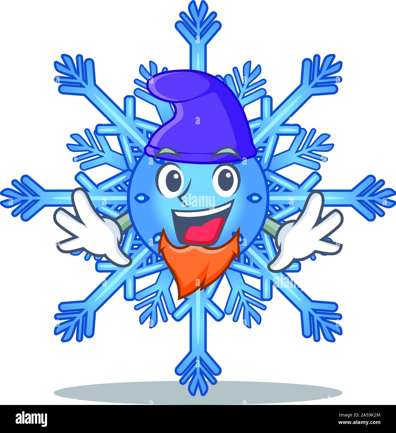 Elf snowflake cartoon with the character shape Stock Vector Image & Art