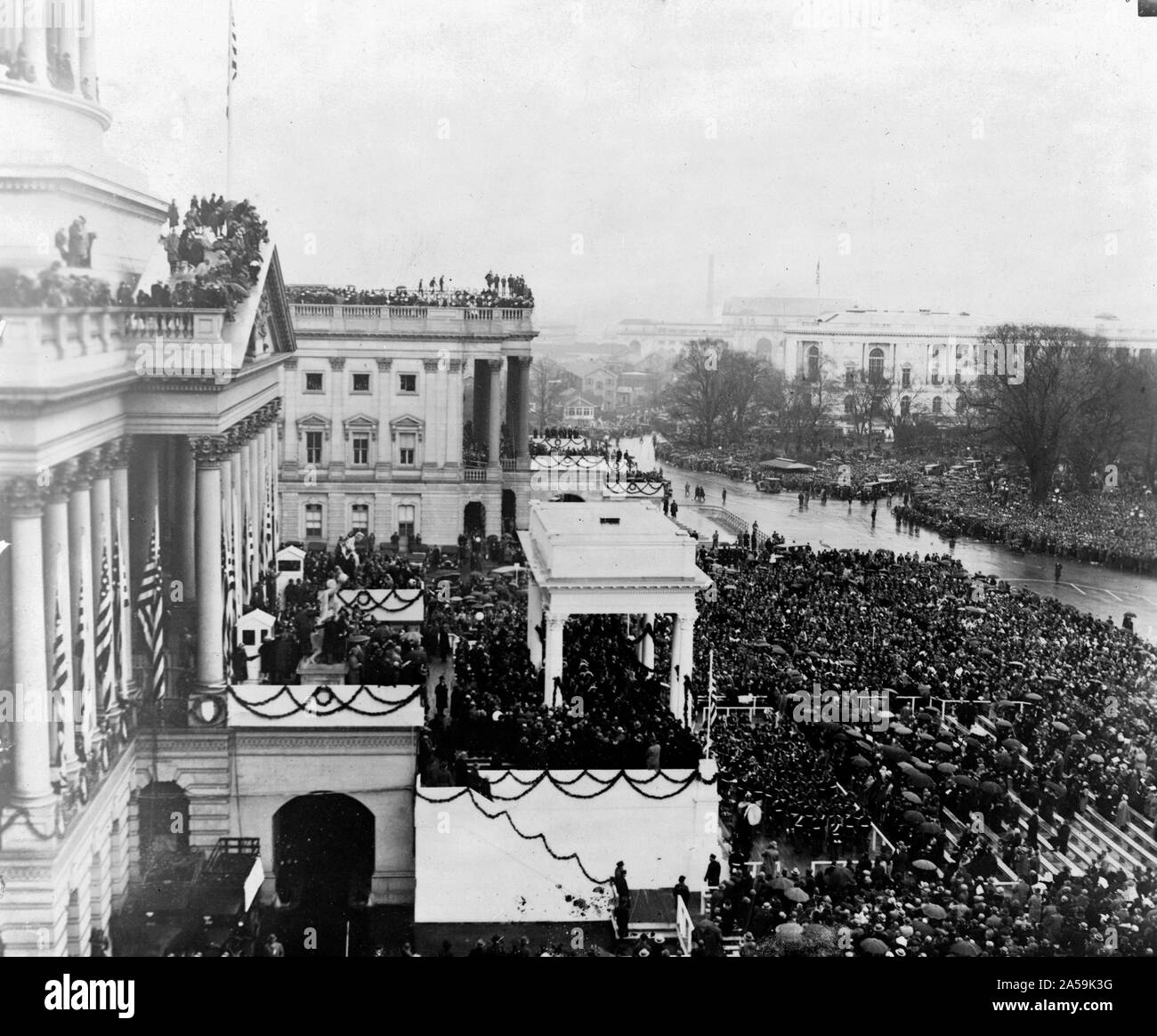 President Hoover's inauguration, March 4, 1929 Stock Photo