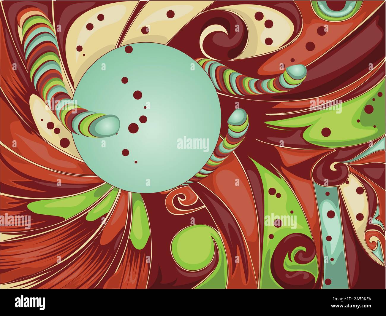 Abstract colorful candy background with funky elements. Stock Vector