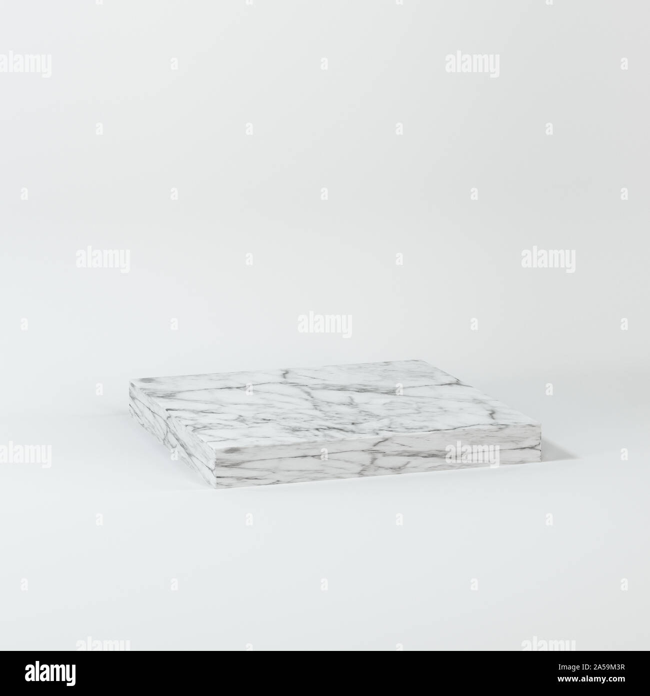 Square platform with solid color background, 3d rendering. Computer ...