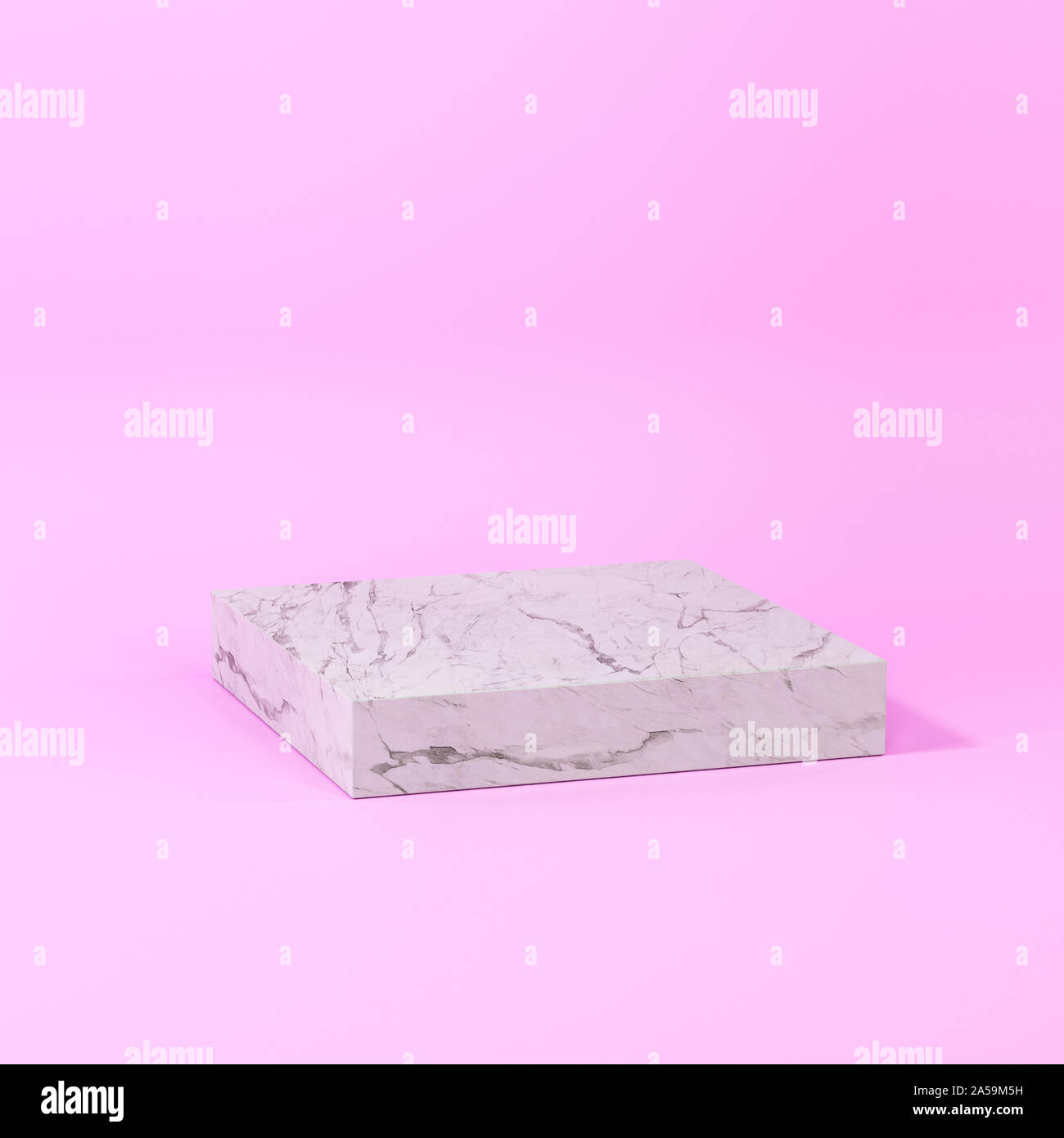 Square platform with solid color background, 3d rendering. Computer ...