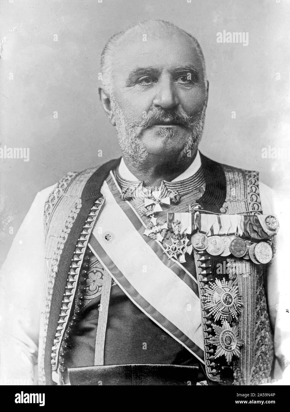 King Nicholas, Montenegro 6 7 1911 Stock Photo