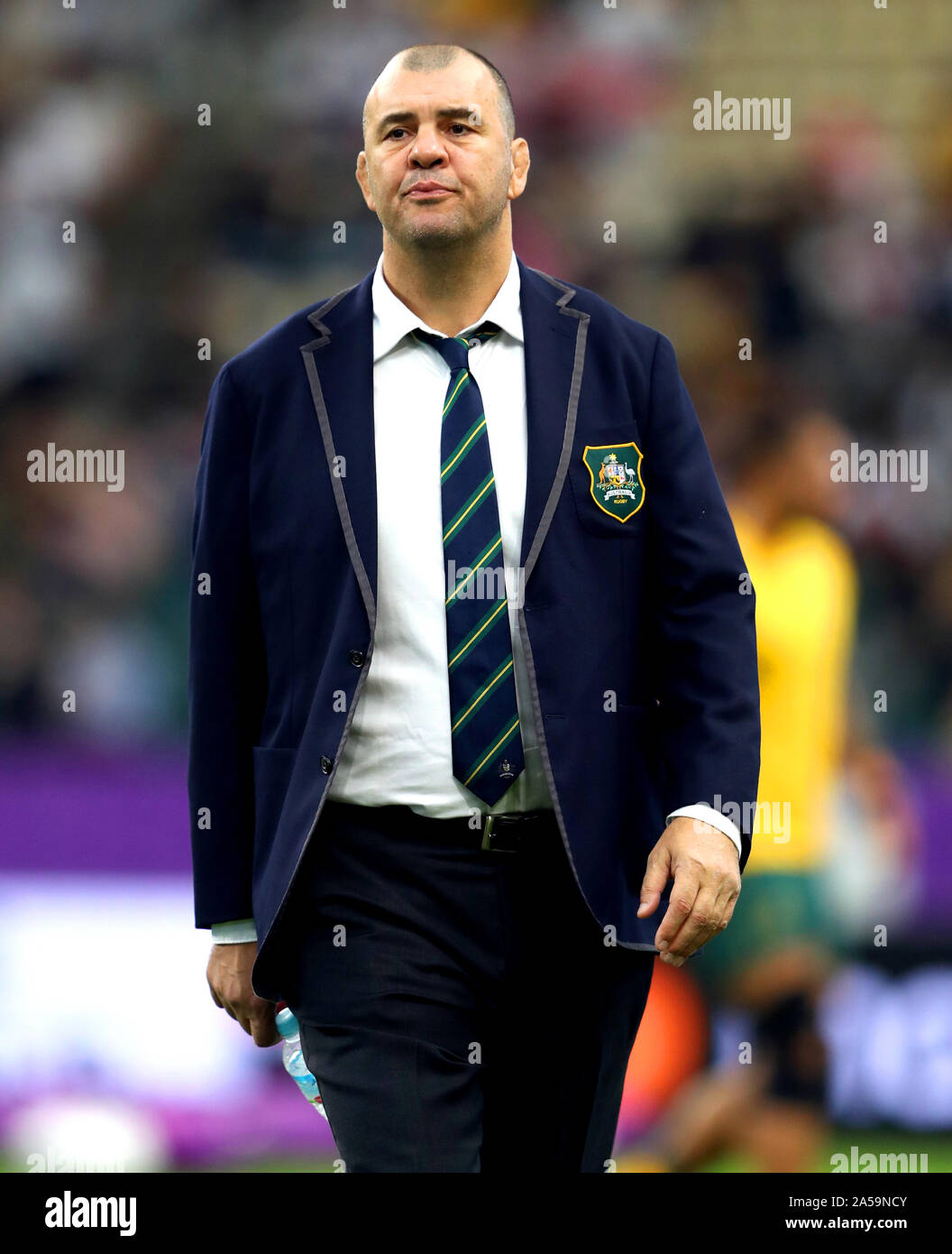 Australia's Head Coach Michael Cheika prior to the 2019 Rugby World Cup ...