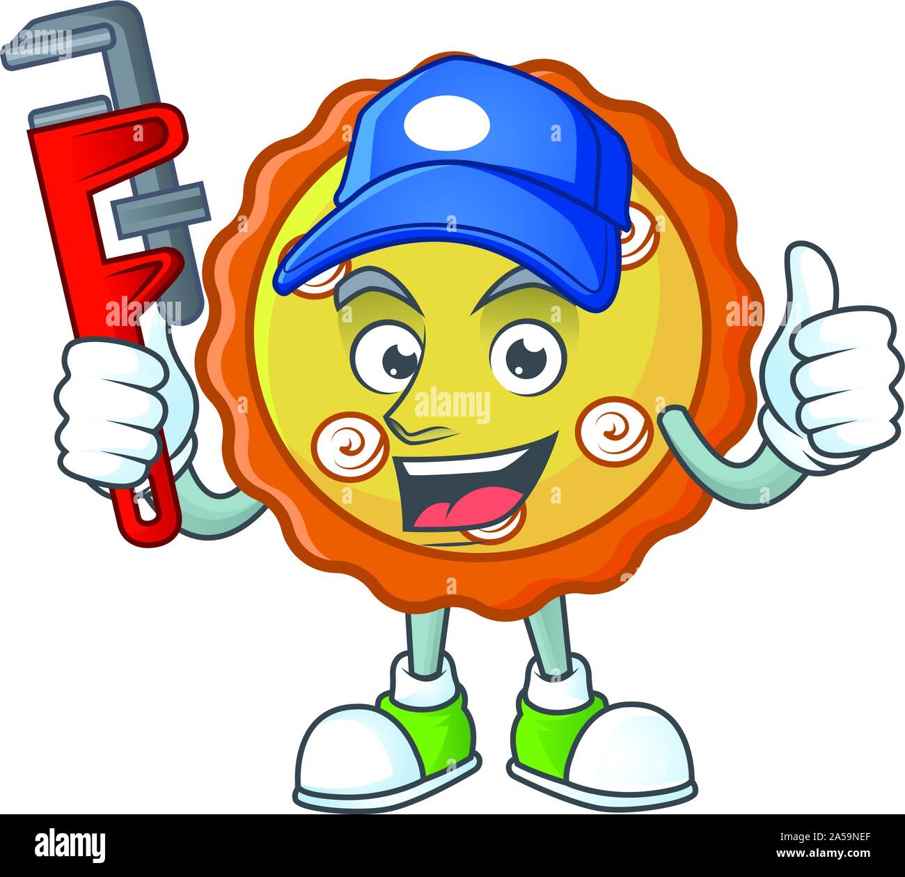 Plumber Apple Pie Cartoon Character With Mascot Stock Vector Image Art Alamy
