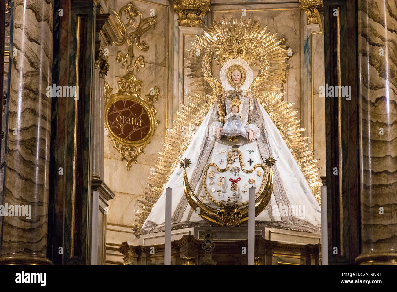 Carmona, Spain. The Virgen de Gracia (Virgin of Grace) in the Iglesia de  Santa Maria de la Asuncion (Church of Saint Mary), patron saint of this  town Stock Photo - Alamy