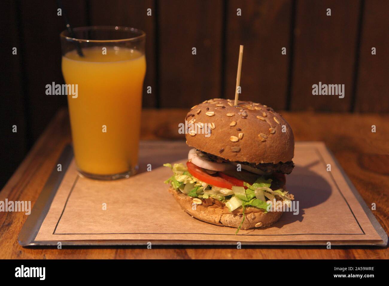 Burger orange juice hires stock photography and images Alamy