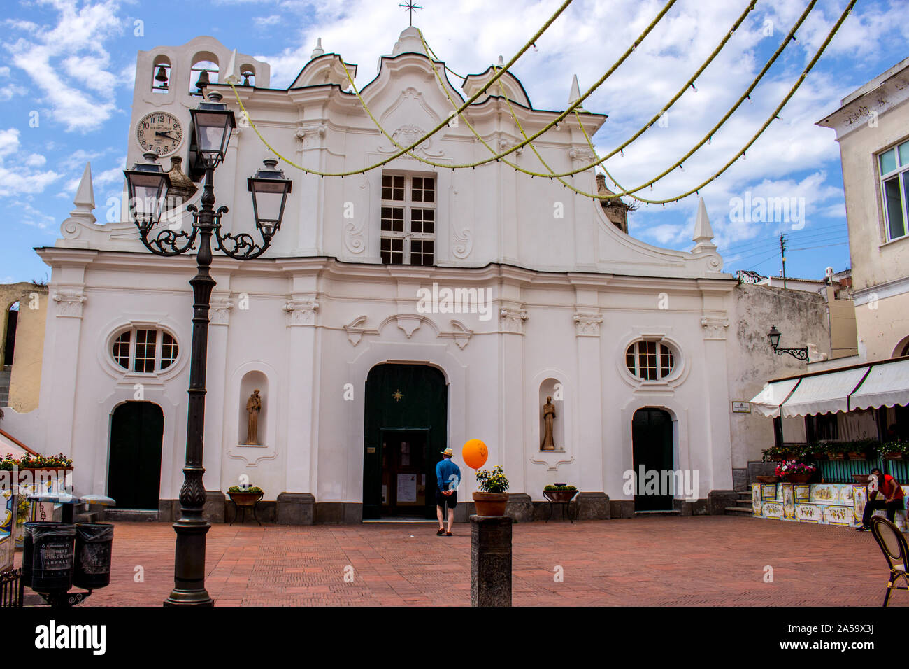 view of Chiesa di Santa Sofia church in Capri Island, Italy Stock Photo