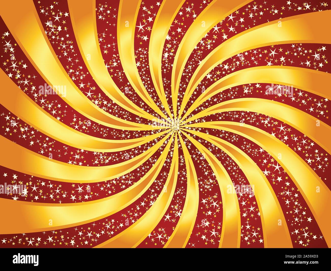 Abstract red background with golden rays and stars Stock Vector Image ...