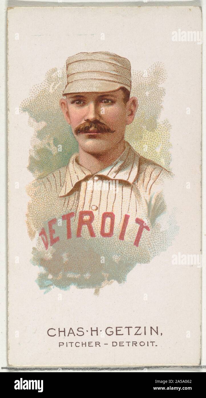 Charles H. Getzin, Baseball Player, Pitcher, Detroit, from World's Champions, Series 2 (N29) for Allen & Ginter Ciga.jpg - 2A5A062 Stock Photo