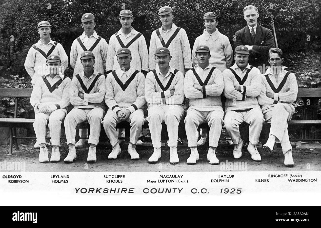 Yorkshire County Cricket Club in 1925 Stock Photo