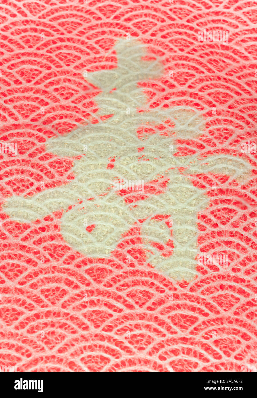 A Japanese greeting card with a traditional lace circles motif pattern ... - Japanese 5-Degree Sch Polka Dot Greeting Card