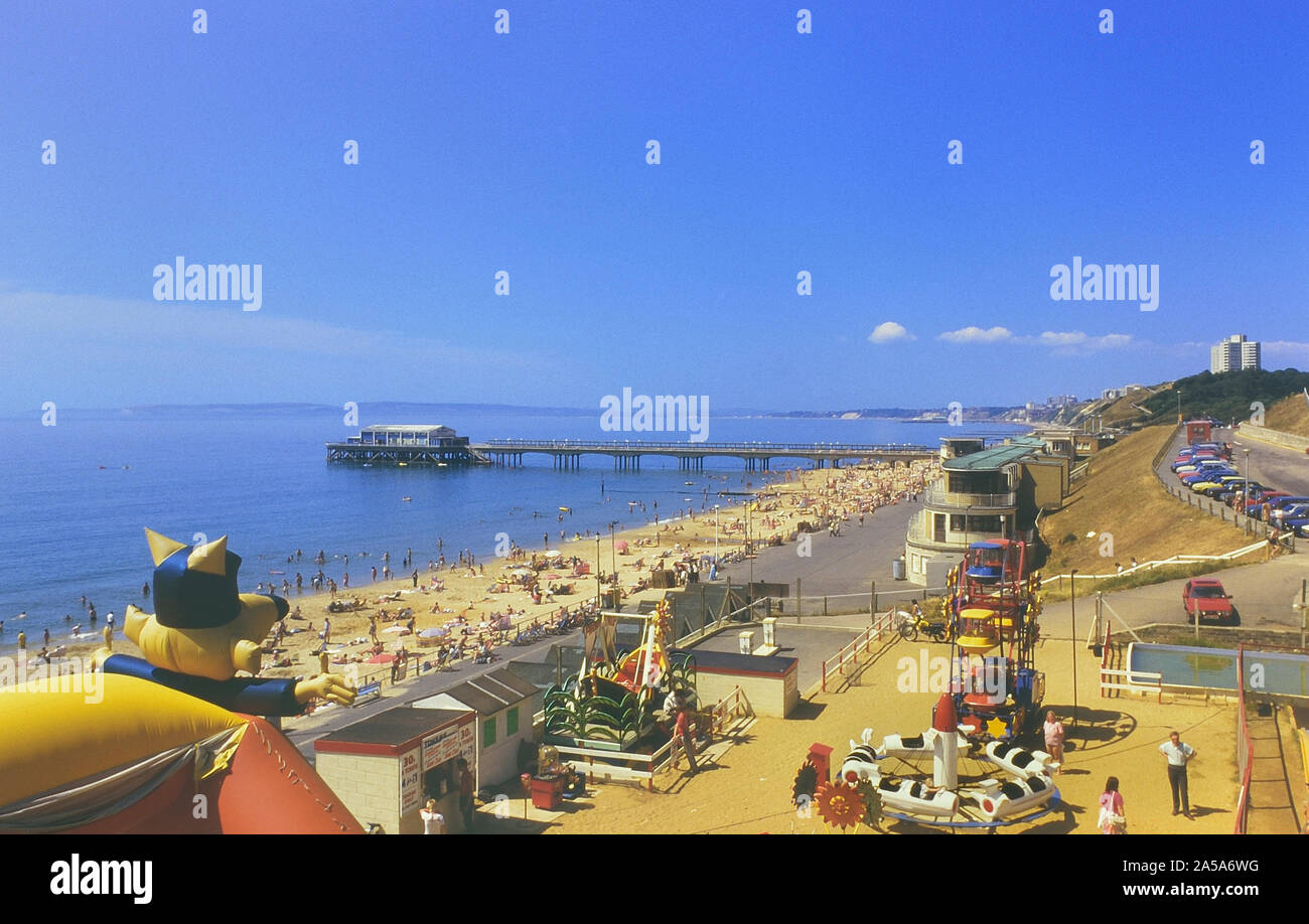 seafront, Dorset, England, UK. Circa 1980's Stock Photo Alamy