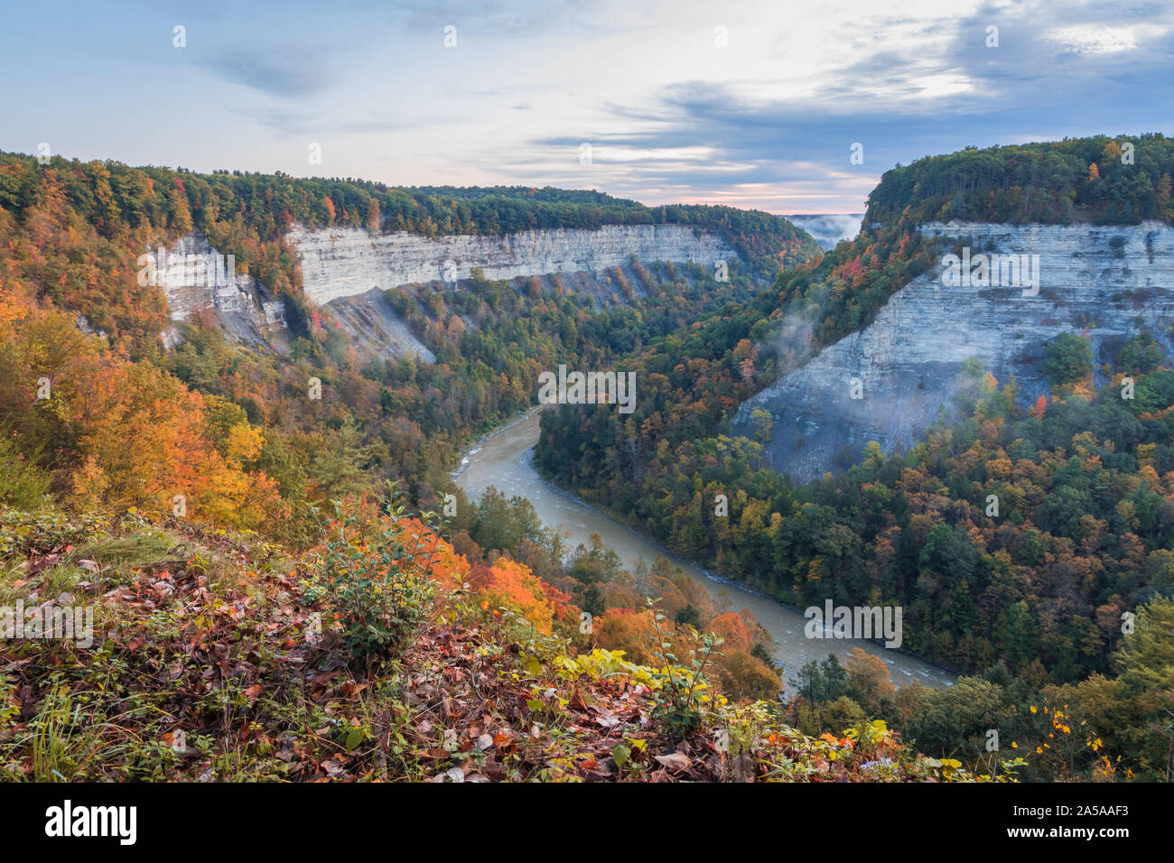 covered in fall foliage near Archery Field at sunrise creates a majestic scene at