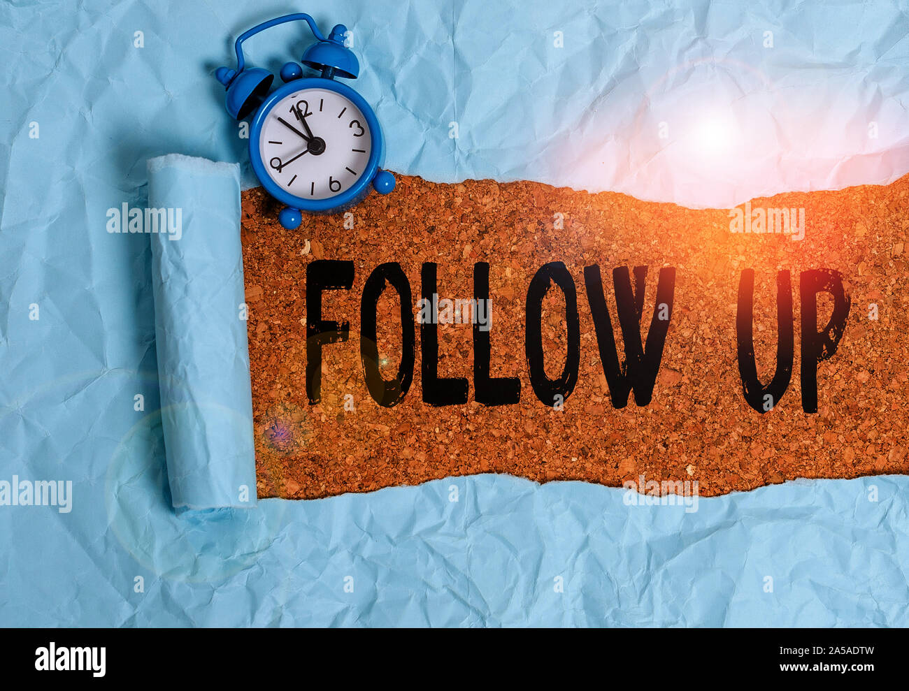 Handwriting text writing Follow Up. Conceptual photo a continuation of