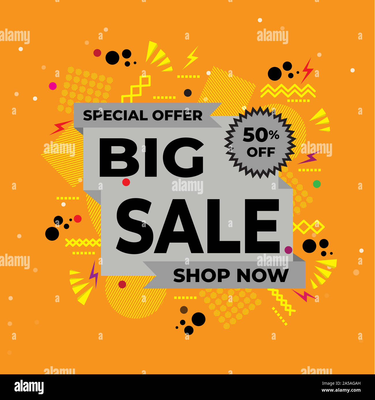 Sale banner template design, Big Sale Web Ad Banners  illustration. Stock Photo