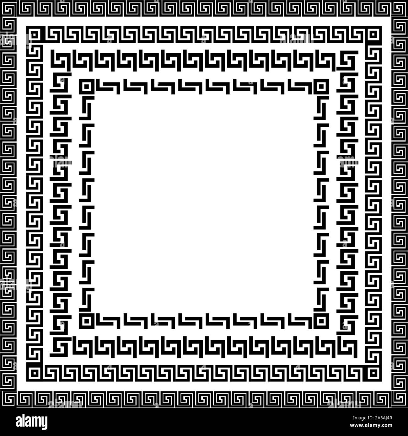Simple Square Vector Maze Illustration Black and White Stock Photos ...