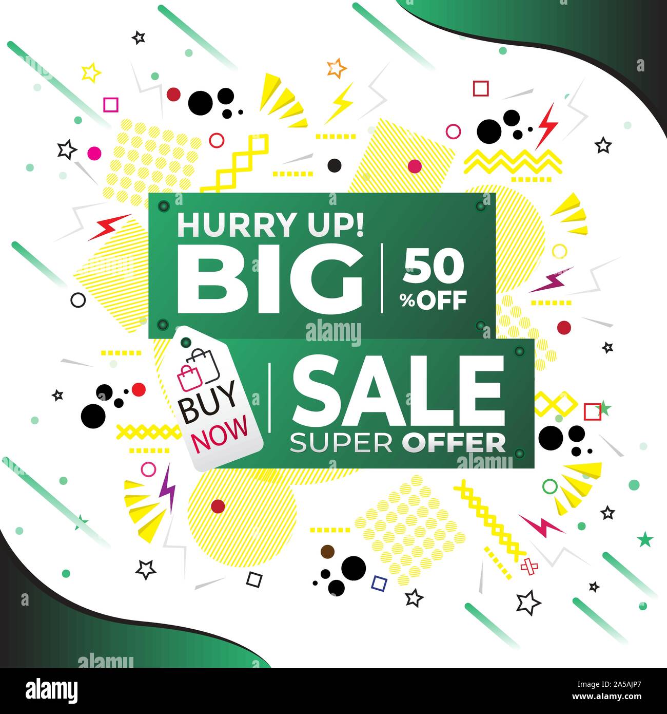 Sale banner template design, Big Sale Web Ad Banners. Vector illustration. Stock Vector
