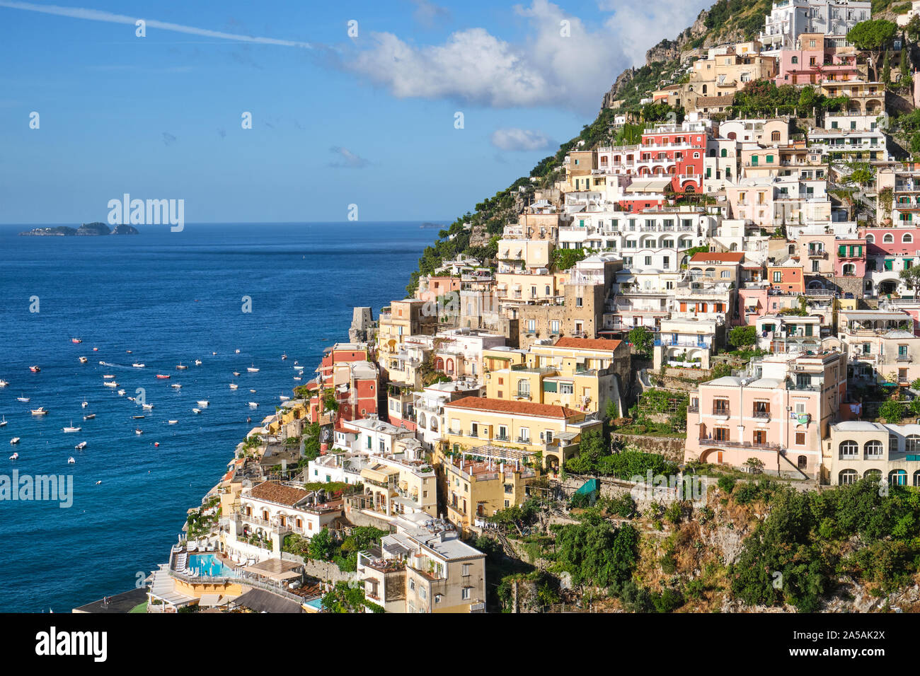 The famous houses of Positano on the italian Amalfi coast Stock Photo