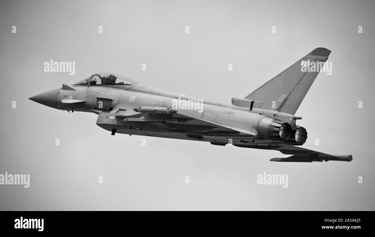 Royal Air Force Eurofighter Typhoon performing at Royal International Air Tattoo 2019 Stock Photo