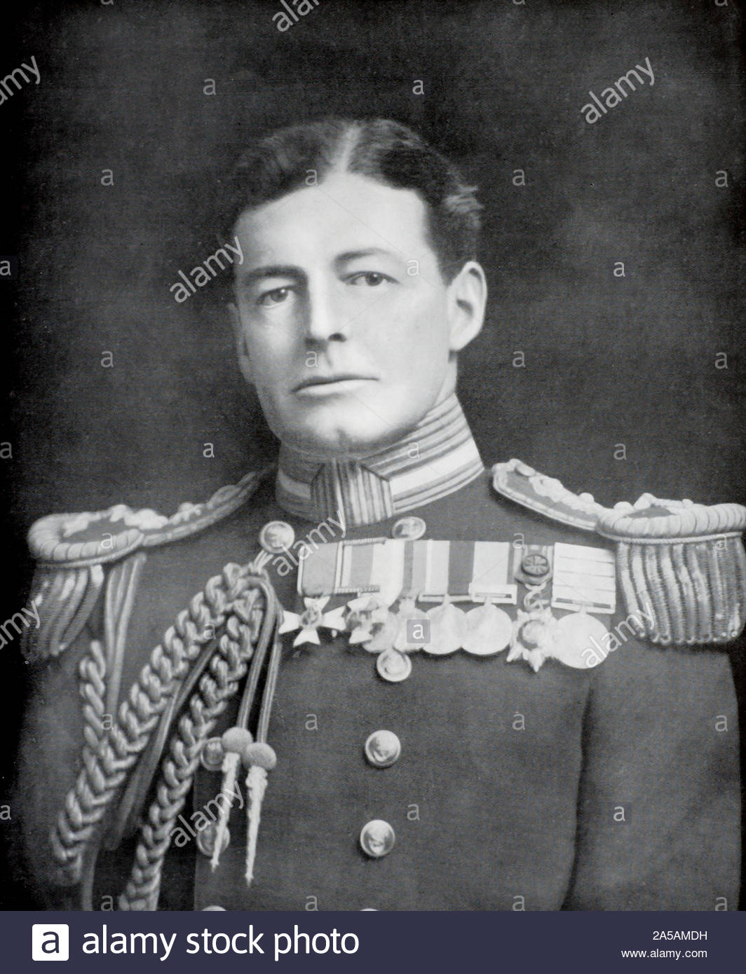 Sir David Beatty, Admiral of the Fleet, Earl Beatty 1871 - 1936, was a British Naval Commander, photograph from early 1900s Stock Photo