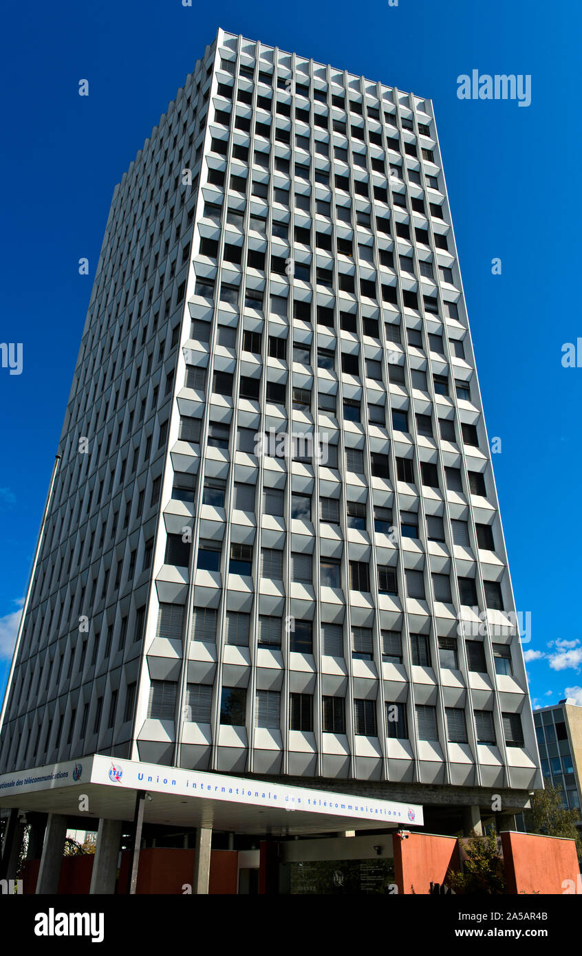 Headquarters of the International Telecommunication Union, ITU, Geneva, Switzerland Stock Photo