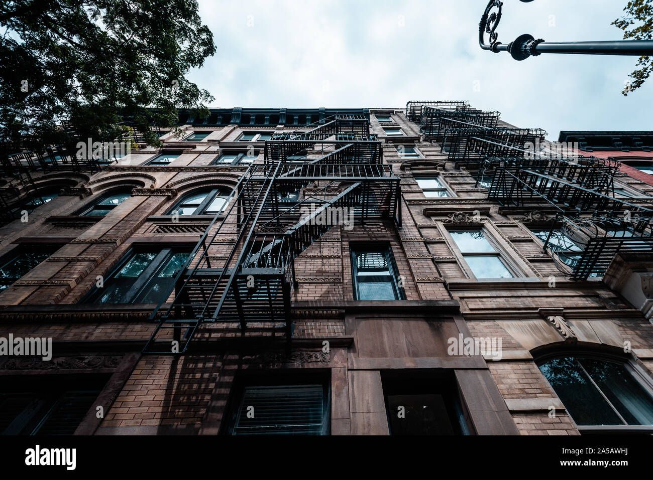 View of the fire exit in New York City Stock Photo