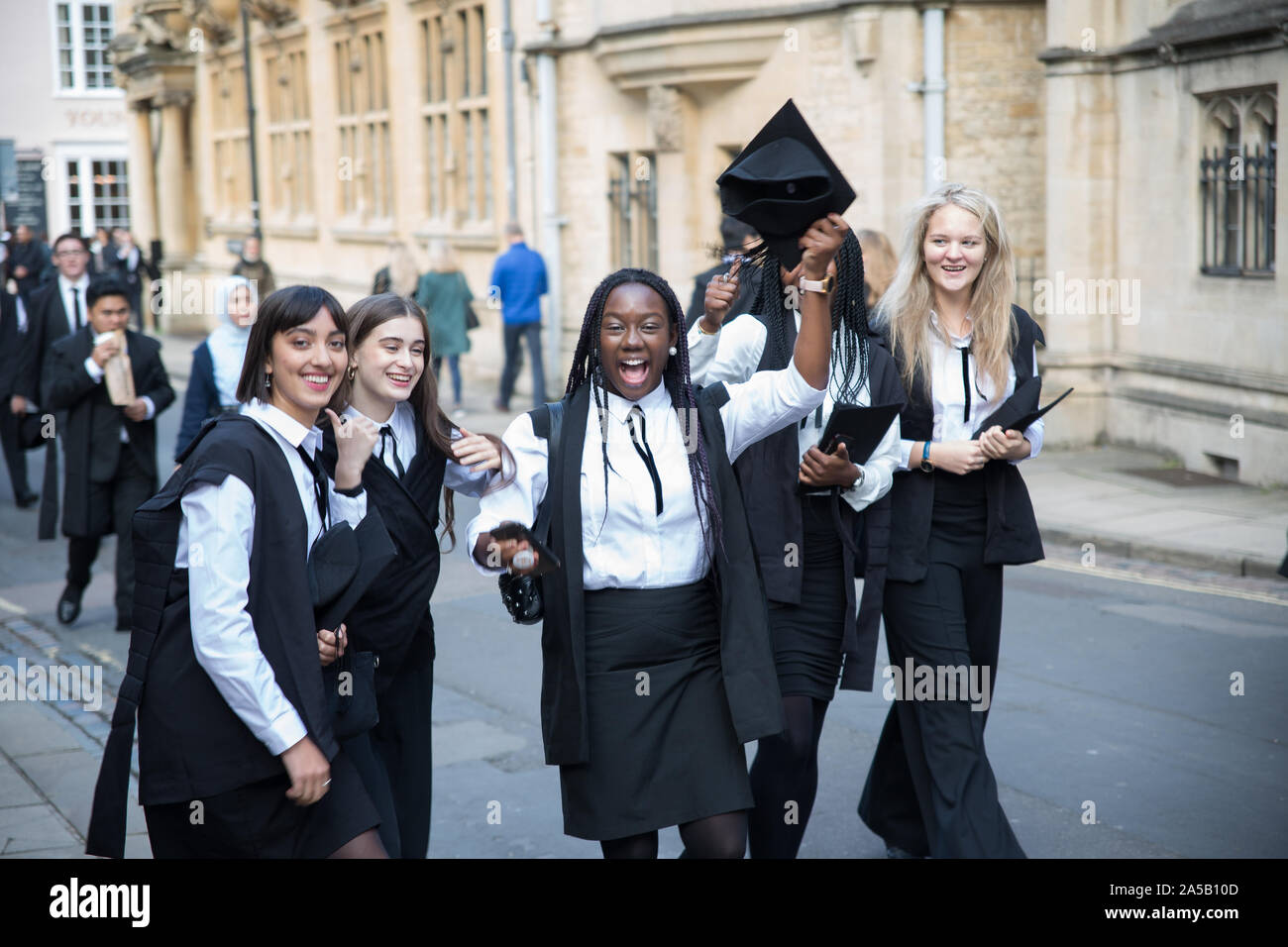 Oxford, UK19th of October 2019 New students from Oxford University as they  are conferred member the University. matriculation is a ceremony that marks  formal admission of student to the University. © Pete