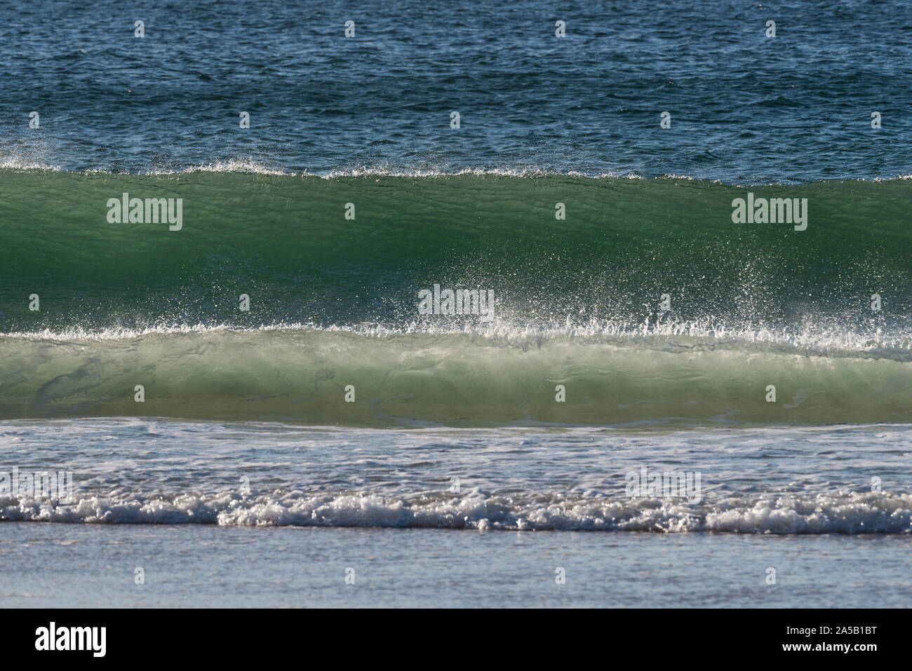 Waves breaking on The isle of Harris Scotland Stock Photo