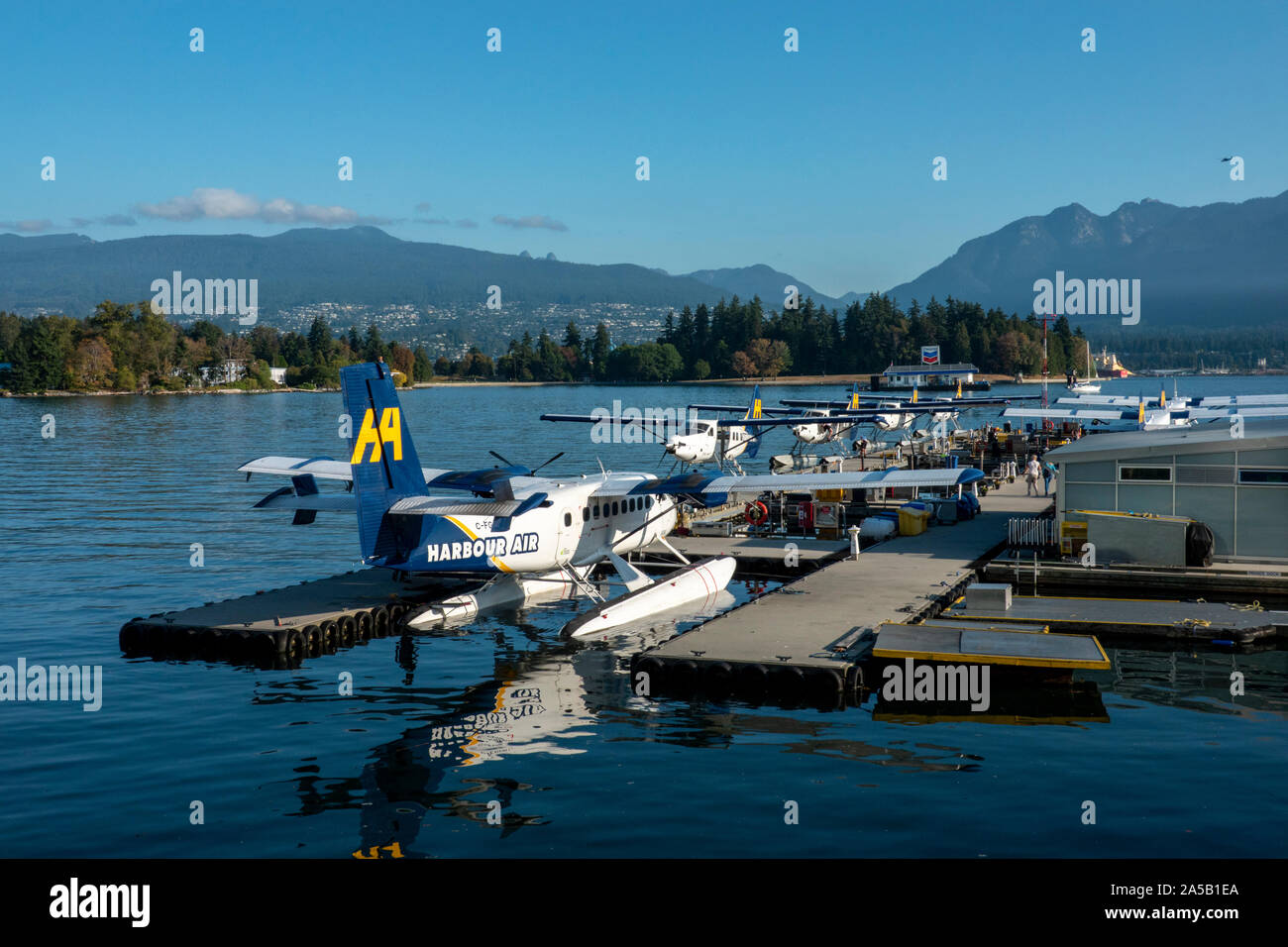 Seaplanes in Vancouver Harbour, British Columbia, Canada Stock Photo