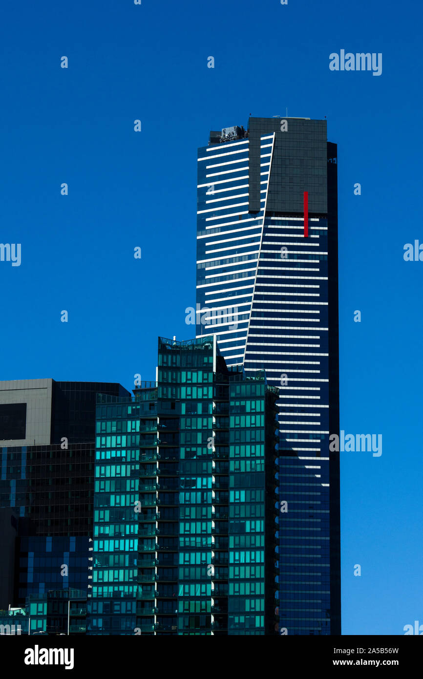 The second tallest building in Australia, Eureka Tower in Southbank