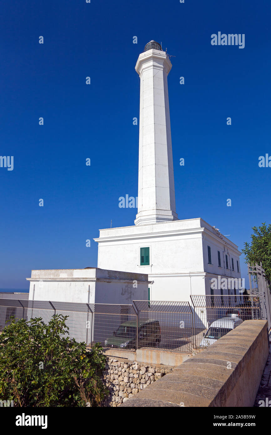 Lighthouse of Santa Maria di Leuca, Castrignano del Capo, Lecce, Apulia, Italy Stock Photo