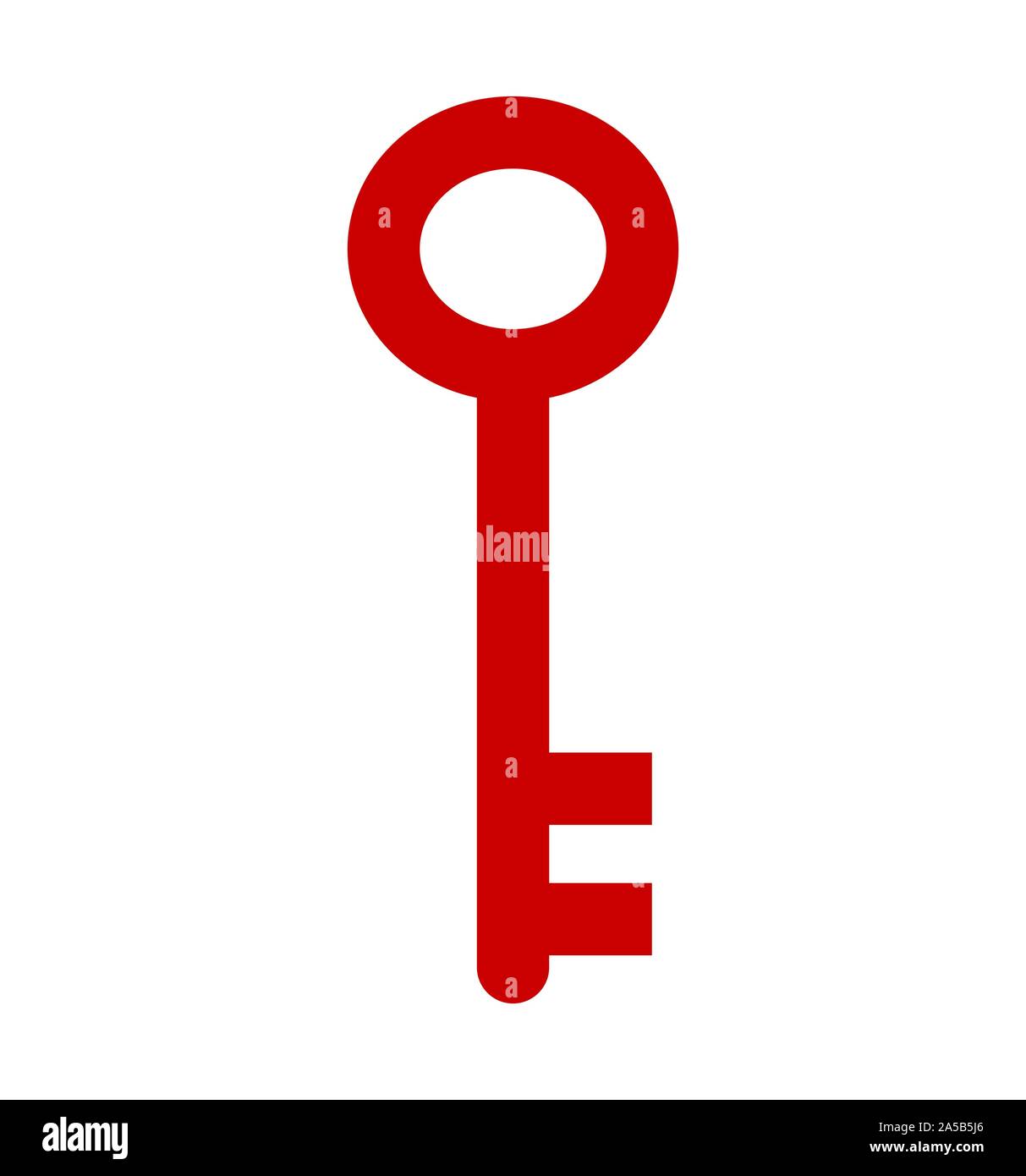 Key icon isolated on white vector flat Stock Vector